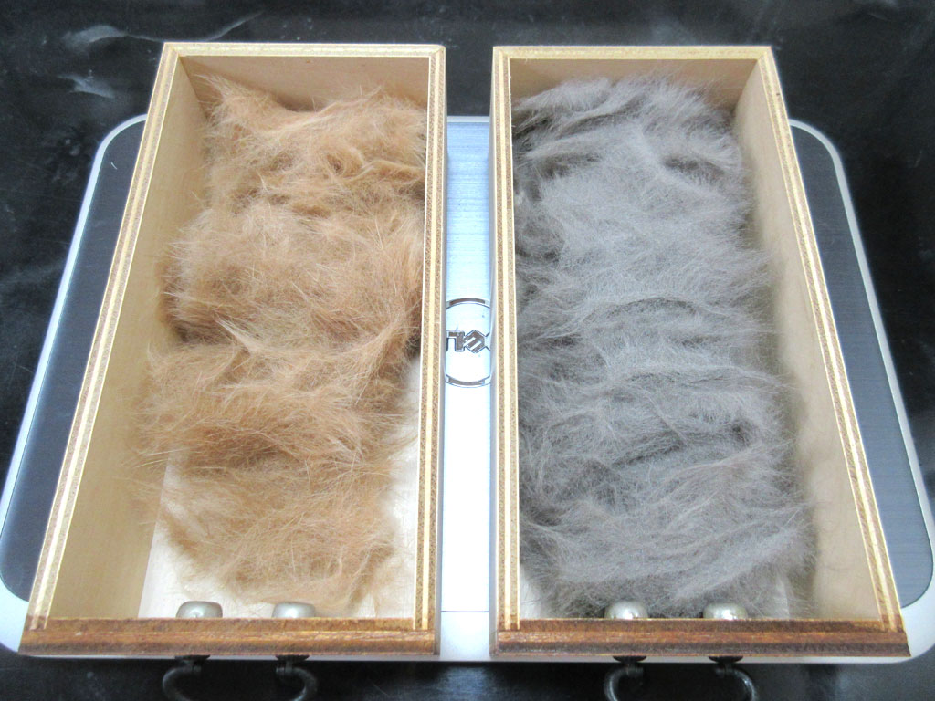 溜まっている猫たちの毛。