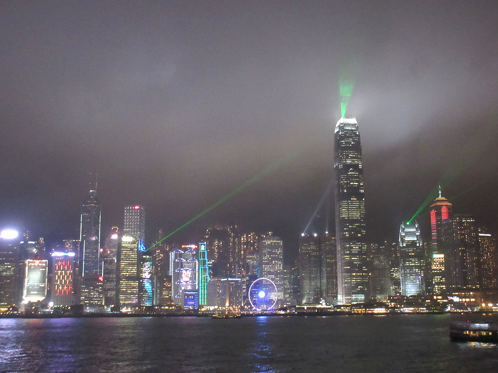 香港の夜景。